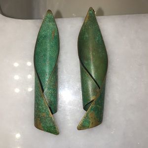 Artistic Oxidized copper earrings perfect for summer